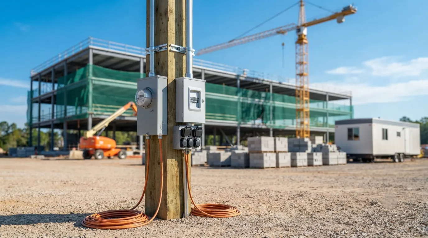 Temporary Power Pole in Port Charlotte, FL